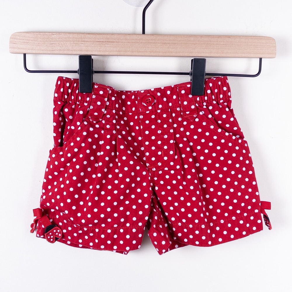 Gymboree Polka Dot‎ Shorts Kids 4 Red Ladybug Bow Accents